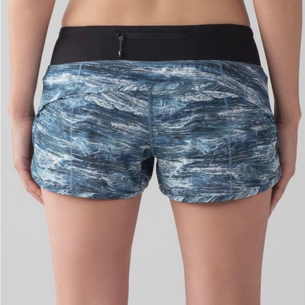 Lululemon running shorts ocean print